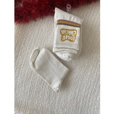 Dündar Yazı Detaylı Kadın Pamuklu Kolej Çorap 4'lü Paket