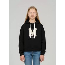 Alg KIZ ÇOCUK 3 İPLİK ŞARDONLU SÜZENE NAKIŞ İŞLEMELİ SWEATSHIRT (Bir Beden Büyük Önerilir)