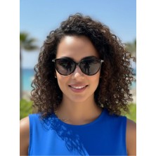 Otio Eyewear Tom Siyah Kadın Güneş Gözlüğü, UV400 Koruma, Kılıf, Mendil, Sprey ve Gözlük Zinciri Hediye