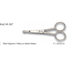 LTG Nova Europe Aplike Nakış Makası Kıvrık Küt Uçlu No:4 10,16 cm