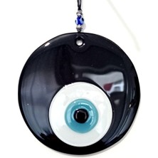 Akinco Nazar Boncuklu Siyah Cam El Yapımı Duvar Süsü