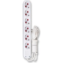 LTG Nova 3 Mt. Kablolu 6 Lı Topraklı Grup Priz