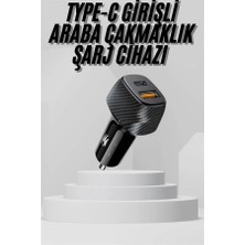 GIGA Araç Içi Şarj Cihazı 38W Güç Kapasiteli Type-C Girişli Araba Çakmaklık