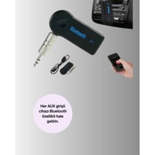 GIGA Araç Içi Bluetooth Aux Adaptörü ve Telefon Görüşme Cihazı