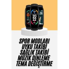 GIGA M6 Akıllı Bileklik Siyah Adımsayar Spor Takibi Android ve Ios Uyumlu