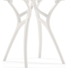 Tilia Ivy-L Polipropilen Masa Ayağı 73,5 cm Süt Beyaz - Dış Mekan, Bahçe, Balkon, Kafe, Restoran İçin