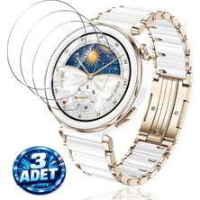 onlinekordon 3'lü Paket Watch Gt 5 Pro 42 mm Nano Ekran Koruyucu Tam Kapsama Alanı Darbe Emici Hd
