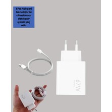 GIGA Güvenli ve Hızlı Şarj Için 67W Turbo Adaptör Type-C Kablo ile