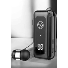 GIGA Kablolu Makaralı Bluetooth Kulaklık Uzun Pil Ömrü Dijital Göstergeli