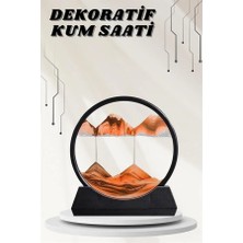 GIGA Dekoratif Kum Sulu Kum Saati Yuvarlak Şık Kum Tablosu Kum Saati Şeklinde Kum Tablo