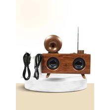 GIGA Nostaljik Radyo Bluetooth Bağlantılı Şarjlı Yüksek Ses Kaliteli