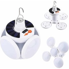 GIGA 5 Kanatlı Bahçe Aydınlatma LED Askılı Solar Güneş Enerji USB Sarjlı