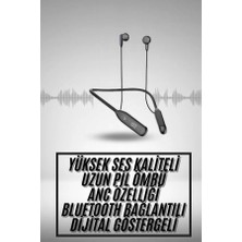 GIGA 100 Saat Kablolu Boyun Askılı Dijital Göstergeli Bluetooth Kulaklık