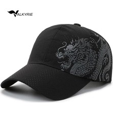 Valkyrie Dragon Nefes Alabilir Spor Şapka – Ayarlanabilir Outdoor Balıkçı Kamp Günlük Unisex Şapka