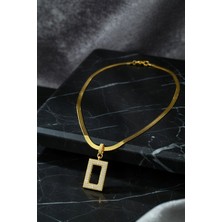 Xtakı Gram Kolye Ucu - Altın Çerçevesi - Gram Altınlı Kolye - Çelik Italyan Ezme Zincir -Külçe Altın Kolye