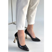 Motya Siyah Rugan Topuklu Ayakkabı - Lisinya