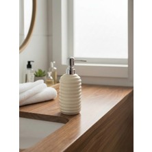 Padilon 350 ml Seramik Sıvı Sabunluk Modern Banyo ve Mutfak Için Şık Tasarımlı Sıvı Sabun Dispenseri