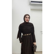By Esma Eser Dantel Elbise - Kahverengi