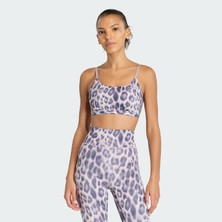 Adidas Performance KA6345 Optime Essentials Workout Leopar Hafif Destekli Sporcu Sütyeni