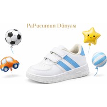 papucumun dünyası Günlük Bebek Çocuk Sneaker Cırt Cırt Bantlı Spor Ayakkabı Yürüyüş Ayakkabısı