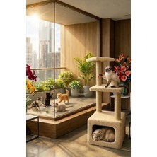 Turkuaz Tırmalama Tr211 Draco Katlı Kedi Evi tırmalama  tahtası kedi tırmalaması