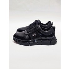 Yetiş Luxury Erkek Kalın Taban Deri Sneaker