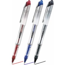 Uni Roller Yönetici Kalemi 0.8 mm UB-200 Siyah-Mavi-Kırmızı 3 Lü