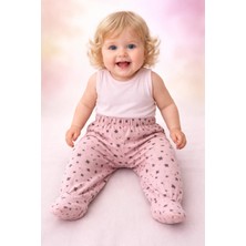 Almira Anne Bebek Yazlık Bebek Altı Patikli Pudra Renk, 0-9 Ay Bebek Giyim