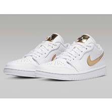 Nike Air Jordan 1 Low Gold Metallic Swoosh CZ4776-100