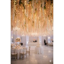 Miha Deco 12Lİ Somon Sarkan Akasya Çiçeği Nişan Düğün Dekor Süslemesi