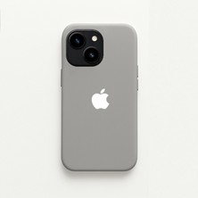 Demina iPhone 13 / 14 Uyumlu Beyaz Logo Baskılı Içi Kadife Lansman Kılıf