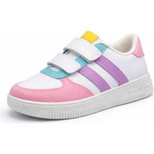 papucumun dünyası Günlük Bebek Çocuk Sneaker Cırt Cırt Bantlı Spor Ayakkabı Yürüyüş Ayakkabısı