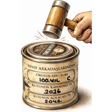 Time in a Tin Öğrenci Zaman Kapsülü - Öğrenci Anı Kutusu - Öğrenciye Hediye - Mezuniyet Hediyesi