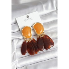 Pirinç Gold Renk Vintage Model Kadın Küpe - Lisinya