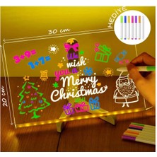Epilons 12 Inc LED Işıklı Çizim Tahtası Ayarlanabilir Stant ve Kalemleri Ile
