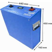 Megacell 12.8V 400AH Lifepo4 Lityum Demir Fosfat Akü(Dikey-Bluetoothlu)