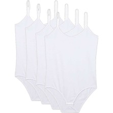 4 Adet Ip Askılı Kadın Çıtçıtlı Body Beyaz