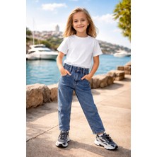 Almira Anne Bebek Kız Çocuk Beli Lastikli Kot Pantolon - Rahat ve Şık Giyim