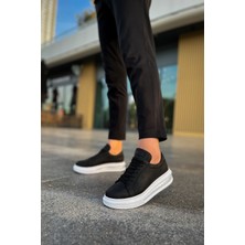 Roof Atelier Erkek Siyah Beyaz Kalın Taban Bağcıklı Spor Ayakkabı - 271 - Cbt Ariaso