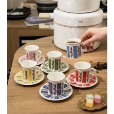 Onedekor 6 Kişilik Maddox Porselen Kahve Fincan Takımı