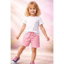 Almira Anne Bebek Yazlık Kız Çocuk Şort ve Kapri Modelleri Desenli Yaz Şortları