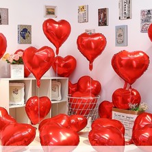Feyza Design 10’lu Kalp Folyo Balon Seti – 18 Inç | Kırmızı, Gold, Gümüş, Pembe Renk Seçeneği