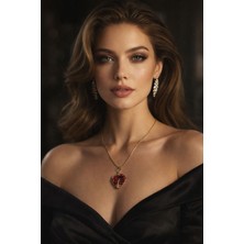 Solare Accessories Kırmızı Jasper Doğal Taş Kolye – Hayat Ağacı Tasarımlı Kadın Kolye