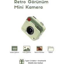 Roseandroses Retro Görünüm Kare Minimal Foto Video Kamera