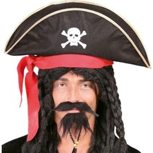 Epilons Karayip Korsanları Kaptan Jack Kadife Korsan Şapkası Yetişkin