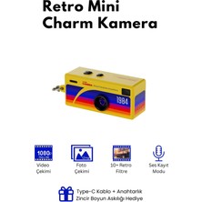 Roseandroses Retro Tasarım Mini Charm Video Foto Kamera
