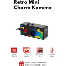 Roseandroses Retro Tasarım Mini Charm Video Foto Kamera