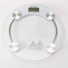Marsilyan 150 kg Kapasiteli Yuvarlak Şeffaf Dijital Banyo Cam Baskül Terazi Tartı