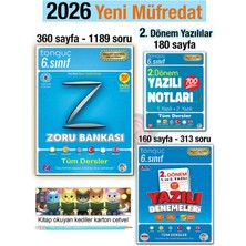 Tonguç Akademi 6. Sınıf Zoru Bankası Tüm Dersler 2. Dönem Yazılı Notları Denemeleri 2026 3 Kitap