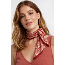 Bermody Kadın Bandana Fular 50X50 Kare Eşarp Rayon Italyan Dikişli Boyun Fuları Saç Bandana